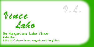 vince laho business card